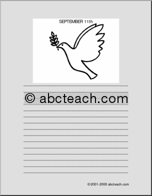Writing Paper: September 11th – Dove (elementary)