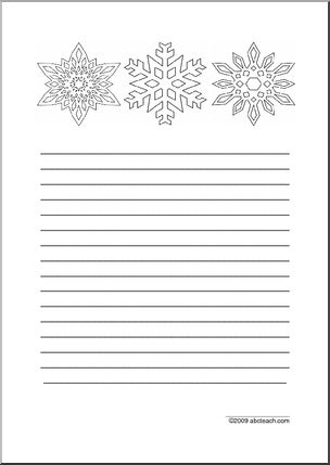 Writing Paper: Snowflakes (upper elem)