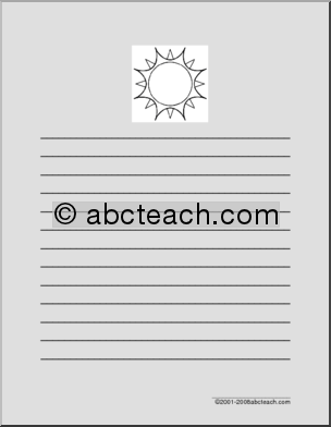 Writing Paper: Sun (Primary)