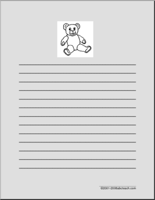 Writing Paper: Teddy Bear (Primary)