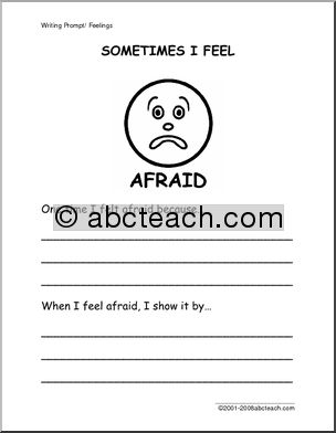 Writing Prompt: Emotion – Afraid (primary)