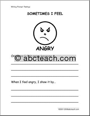 Writing Prompt: Emotion – Angry (primary)