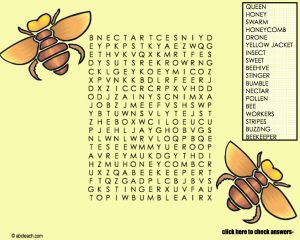 Interactive: Flipchart: Word Search: Bees