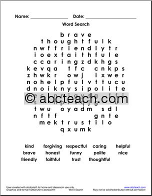 Counseling: Word Search Smile (elem)