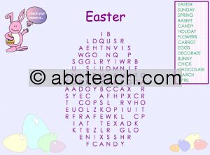 Interactive: Notebook: Word Search–Happy Easter–Egg