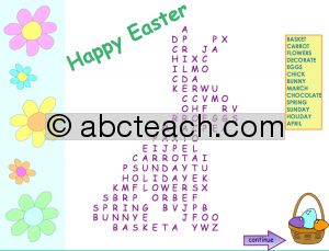 Interactive: Notebook: Word Search–Happy Easter–Bunny