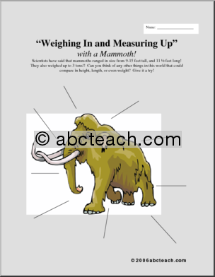 Worksheet: Mammoth Weight
