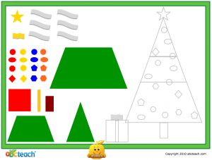 Interactive: Notebook: Math/General: Shape Puzzle Activities: Game–Christmas Tree
