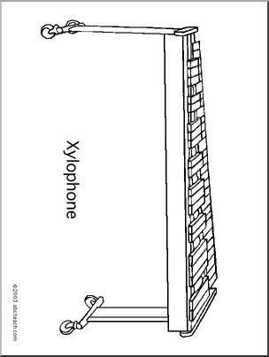 Coloring Page: Xylophone