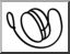 Clip Art: Basic Words: Yo-yo (coloring page)
