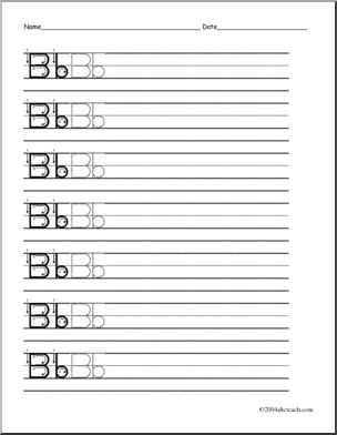 Handwriting Practice: Aa-Zz – Manuscript (ZB-Style Font)