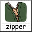Clip Art: Basic Words: Zipper Color (poster)