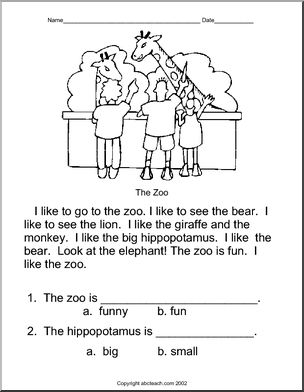 Color and Read: The Zoo